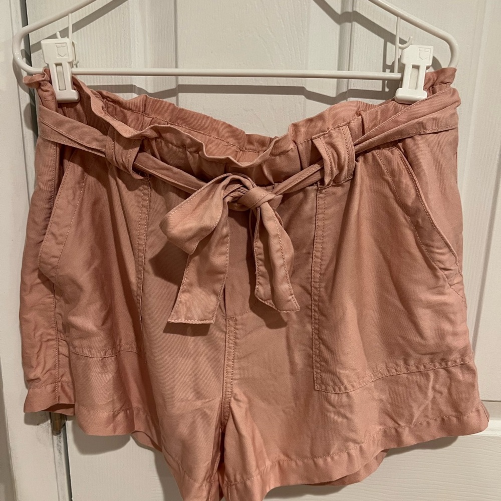 Paper Bag Waste Pink Shorts- Time and Tru- Size Large